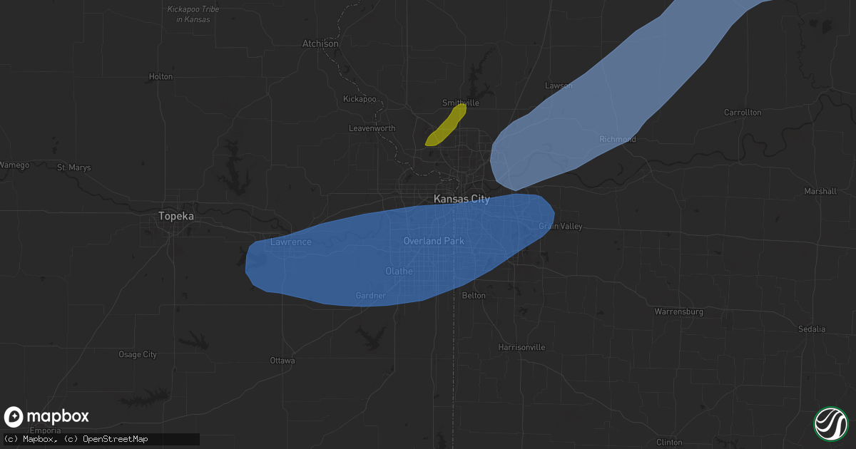Hail map in Shawnee, KS on October 30, 2024
