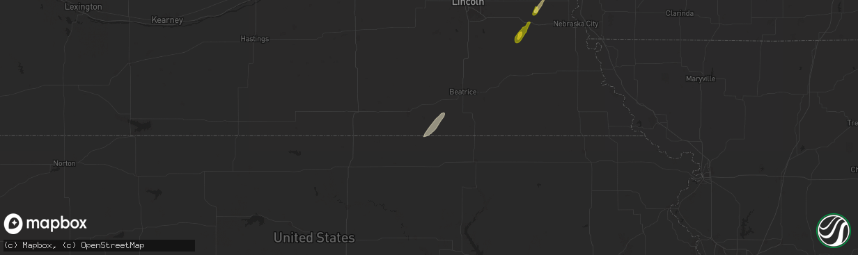 Hail map in Steele City, NE on October 30, 2024