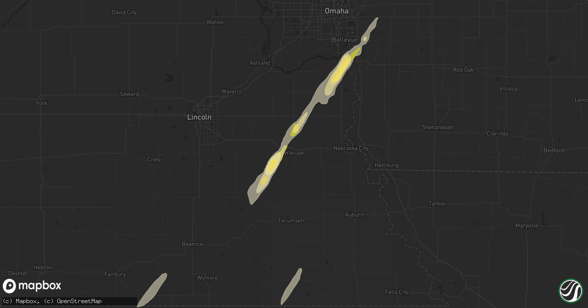 Hail map in Syracuse, NE on October 30, 2024