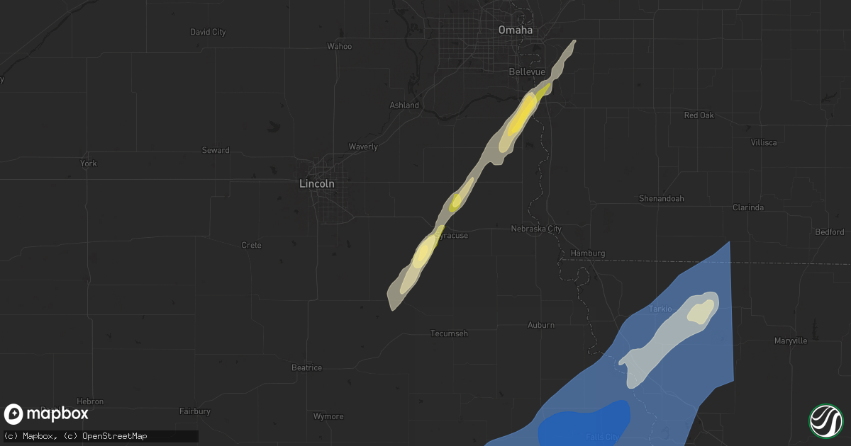 Hail map in Unadilla, NE on October 30, 2024