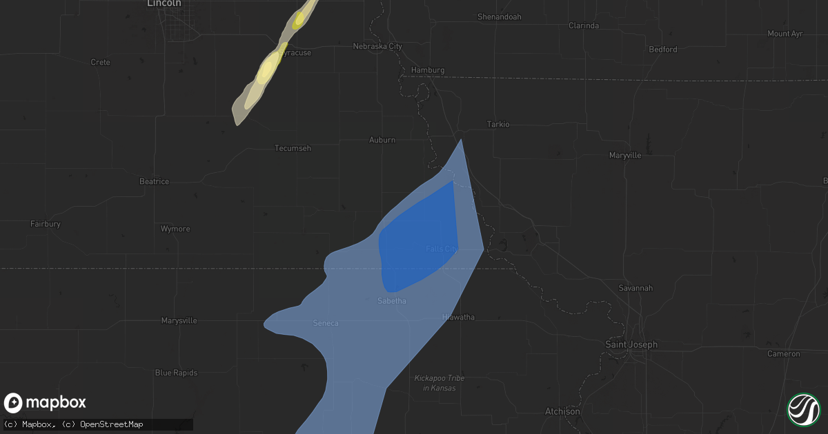 Hail map in Verdon, NE on October 30, 2024