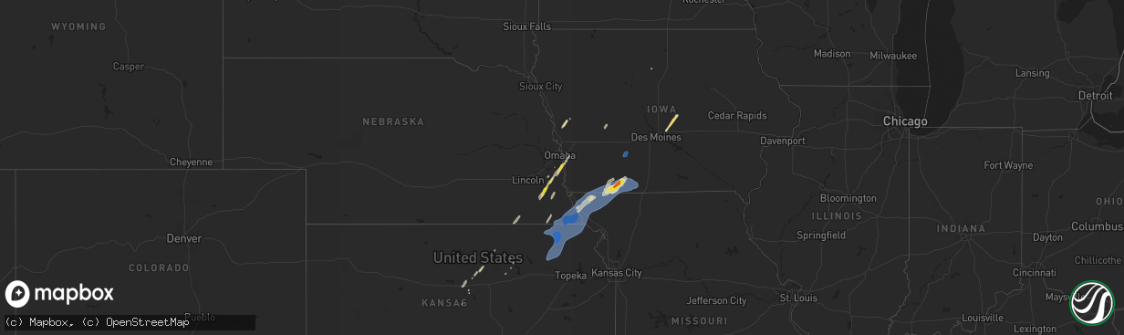 Hail map on October 30, 2024