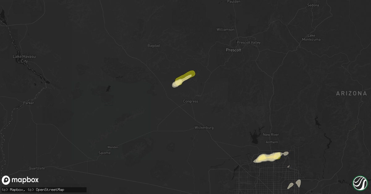 Hail map in Congress, AZ on October 30, 2026