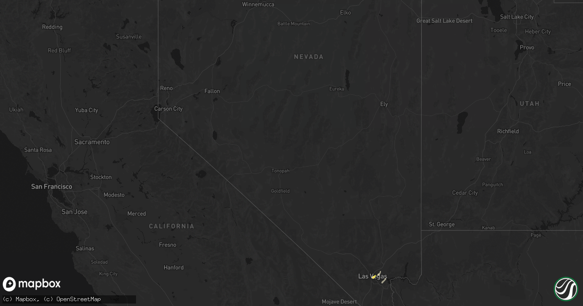 Hail map in Nevada on October 30, 2026