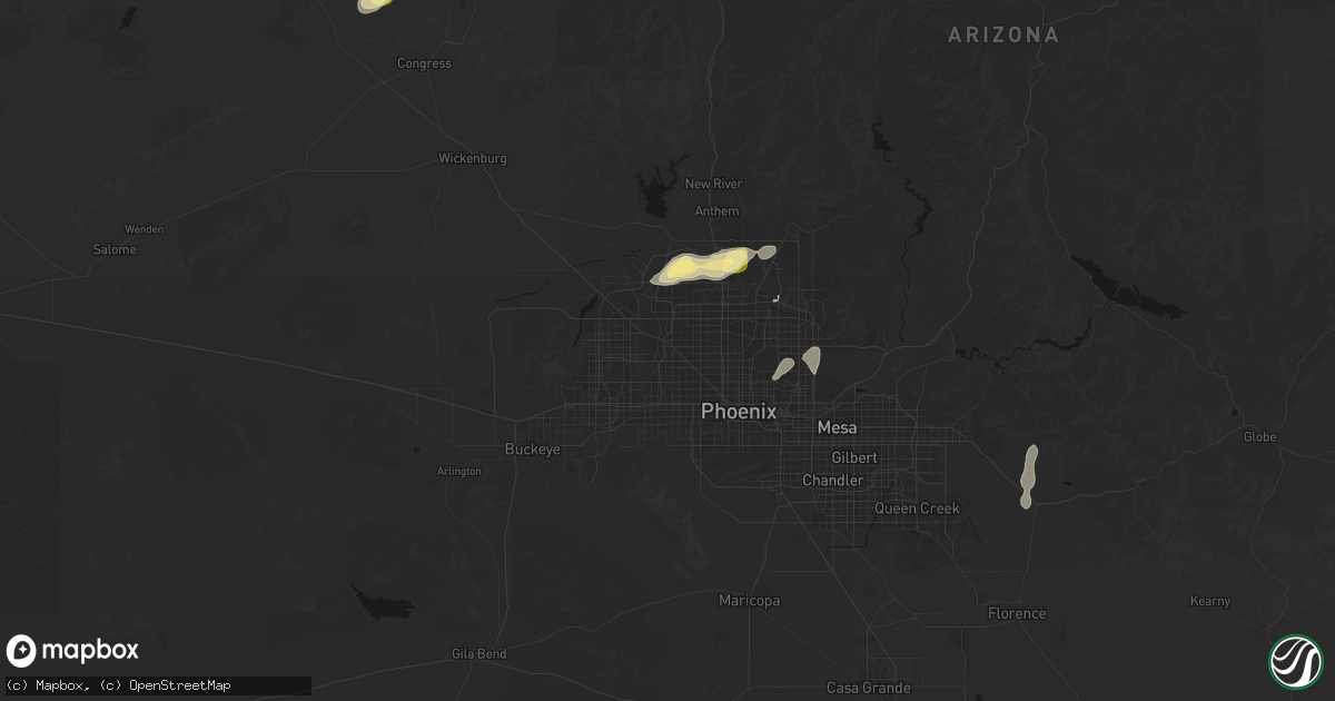 Hail map in Peoria, AZ on October 30, 2026