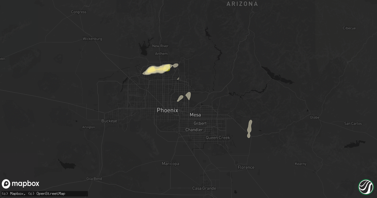 Hail map in Scottsdale, AZ on October 30, 2026