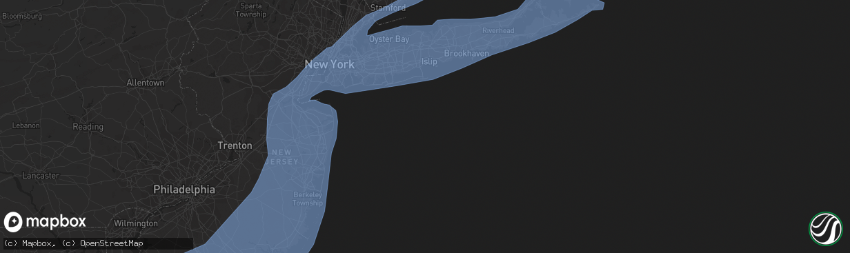 Hail map in Huntington Station, NY on October 31, 2012