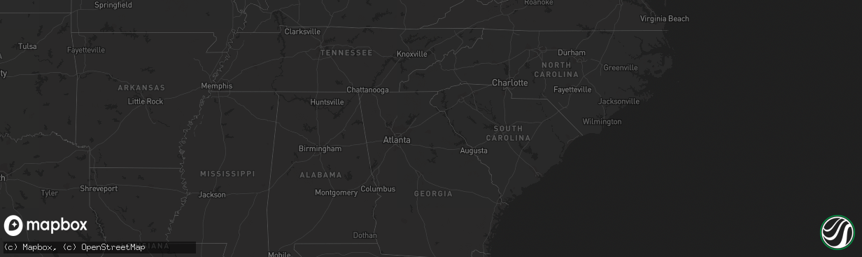 Hail map on October 31, 2012