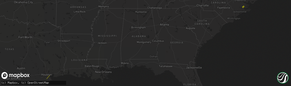 Hail map in North Carolina on October 31, 2015