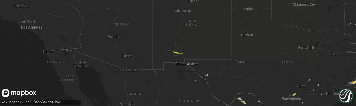 Hail map on October 31, 2018