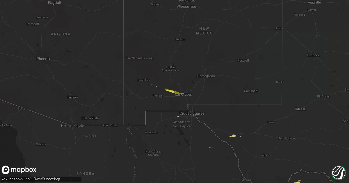 Hail map on October 31, 2018