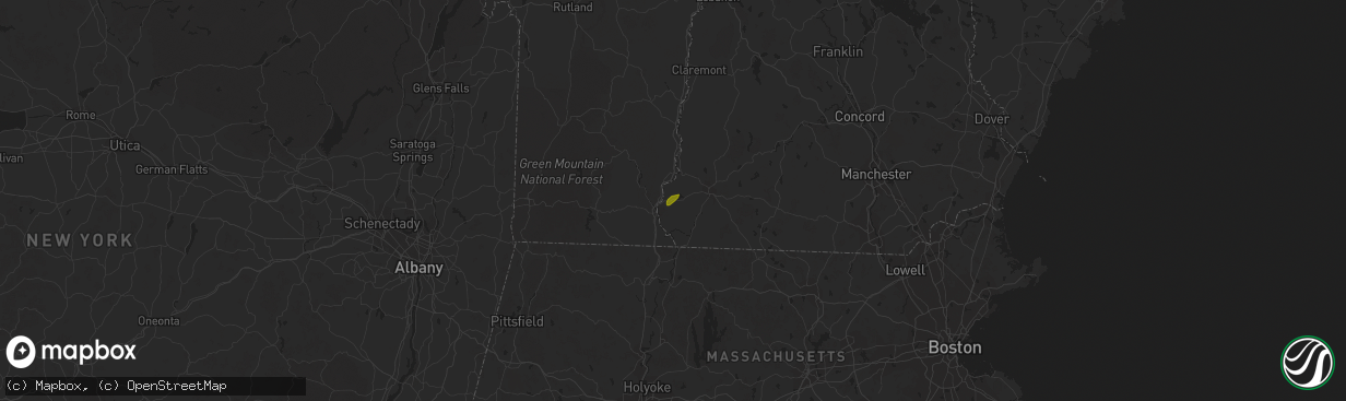 Hail map in Chesterfield, NH on October 31, 2023