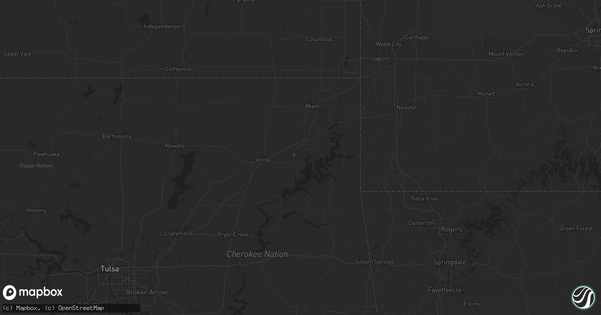 Hail map in Afton, OK on October 31, 2024