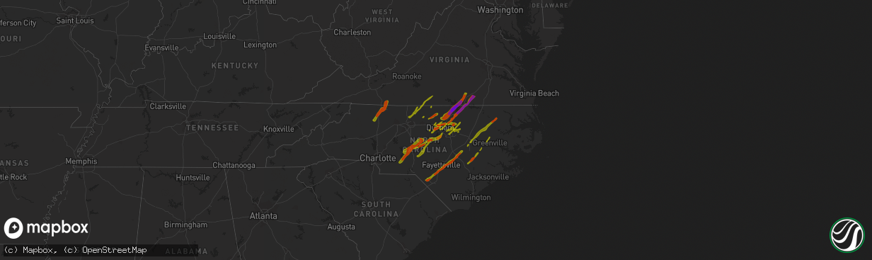 Hail map on November 1, 2011