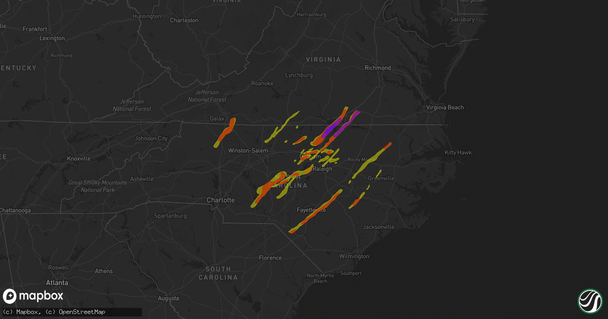 Hail map on November 1, 2011