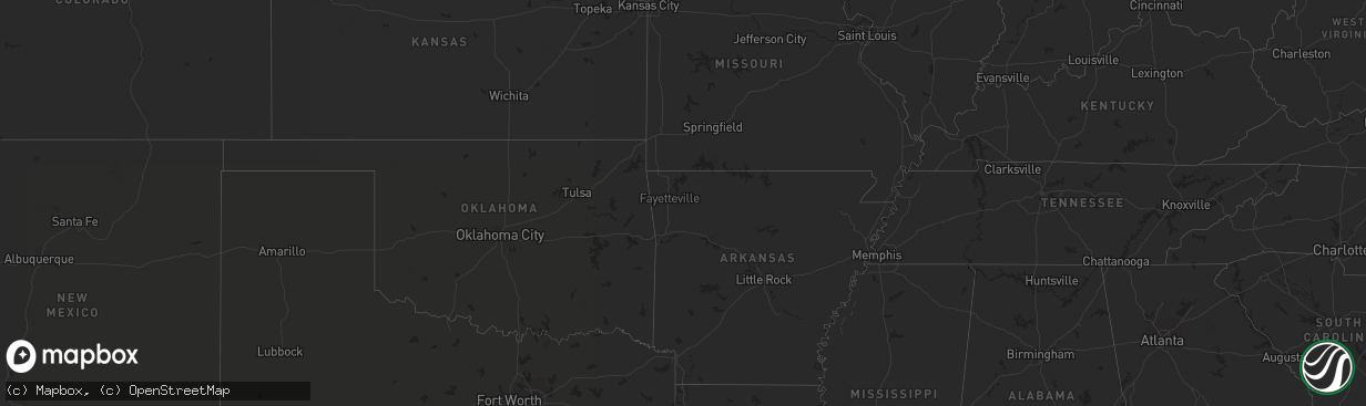 Hail map in Illinois on November 1, 2016