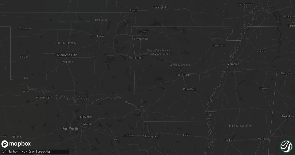 Hail map on November 1, 2016