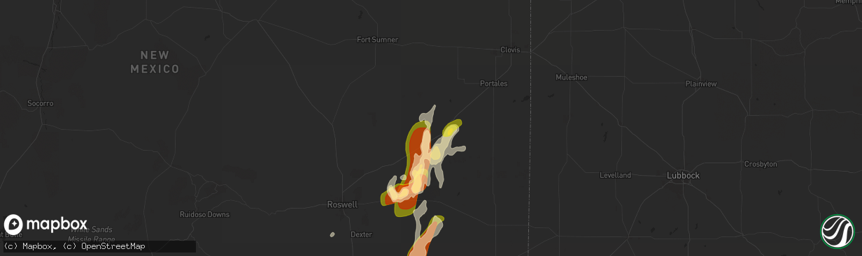 Hail map in Elida, NM on November 1, 2024