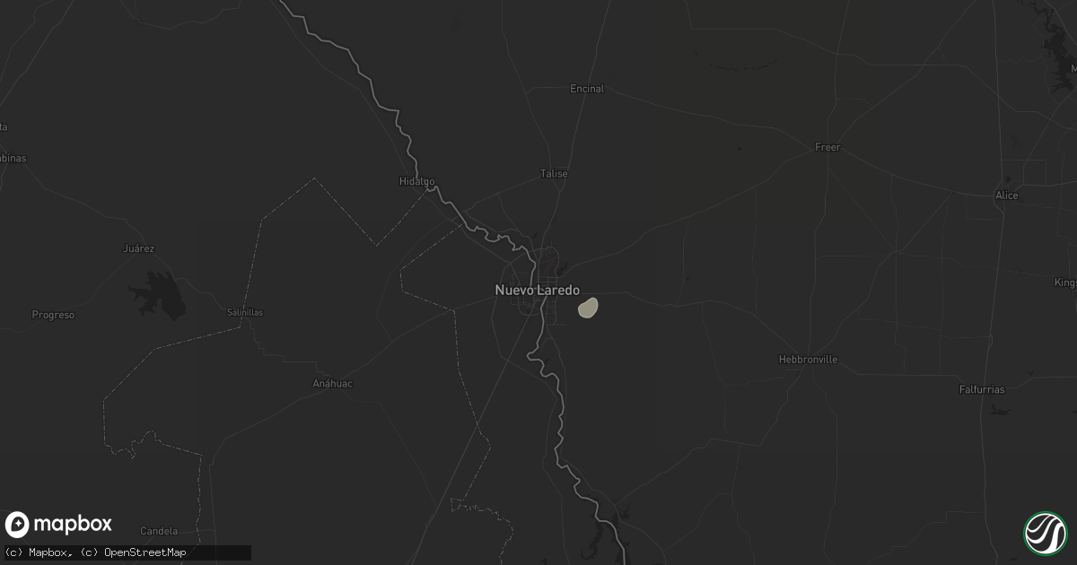 Hail map in Laredo, TX on November 1, 2024