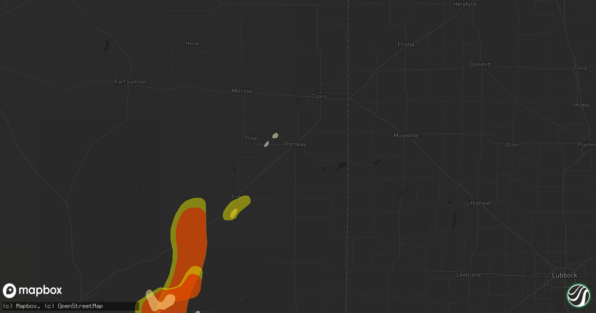 Hail map in Portales, NM on November 1, 2024