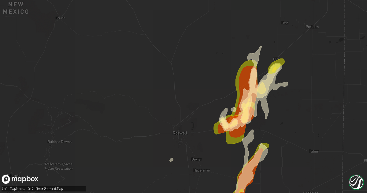 Hail map in Roswell, NM on November 1, 2024