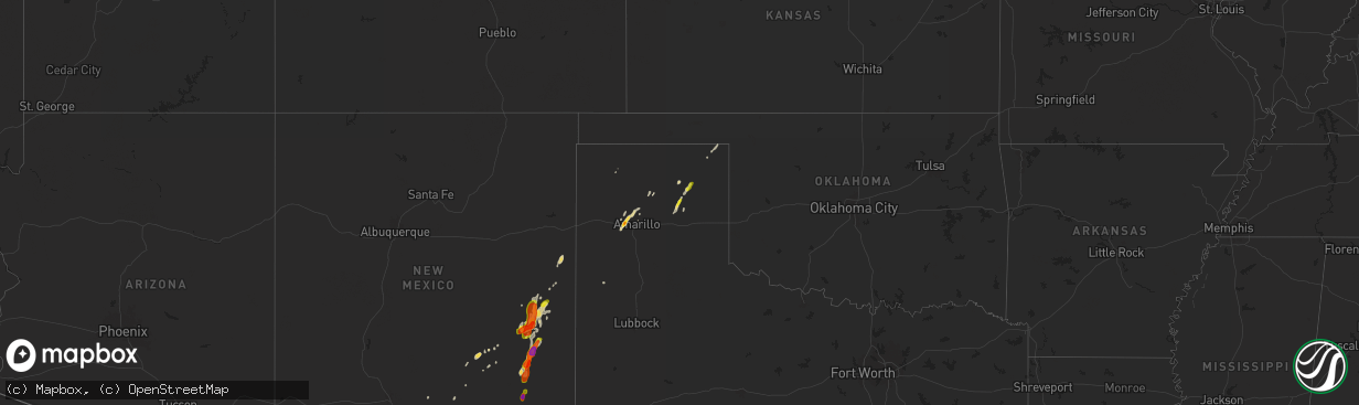 Hail map on November 1, 2024