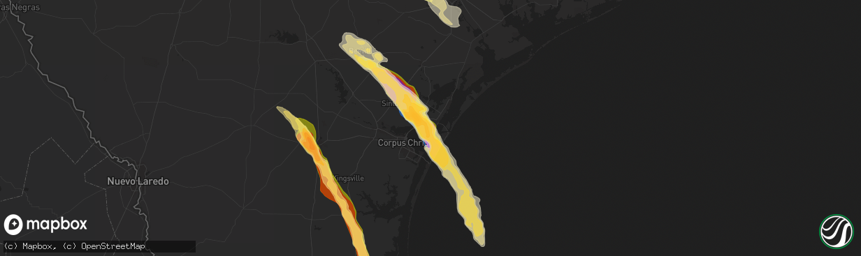Hail map in Ingleside, TX on November 1, 2025