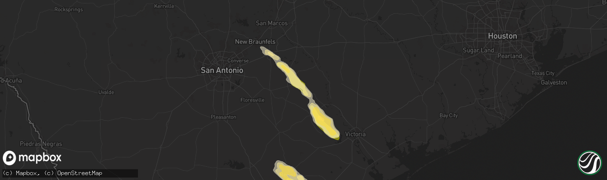 Hail map in Smiley, TX on November 1, 2025
