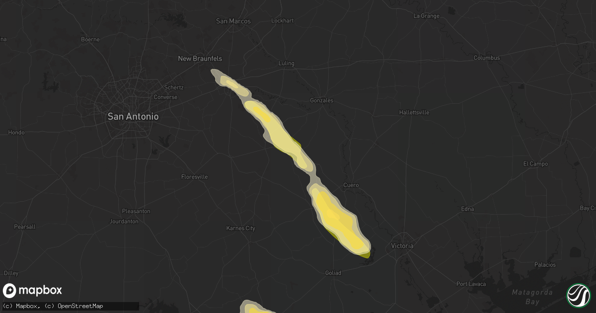 Hail map in Smiley, TX on November 1, 2025