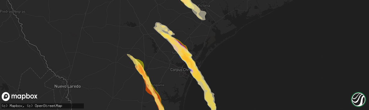 Hail map in Taft, TX on November 1, 2025
