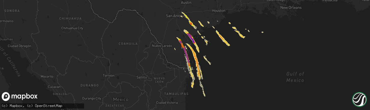 Hail map on November 1, 2025