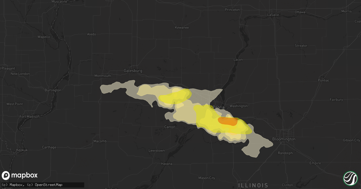 Hail map in Elmwood, IL on November 2, 2016