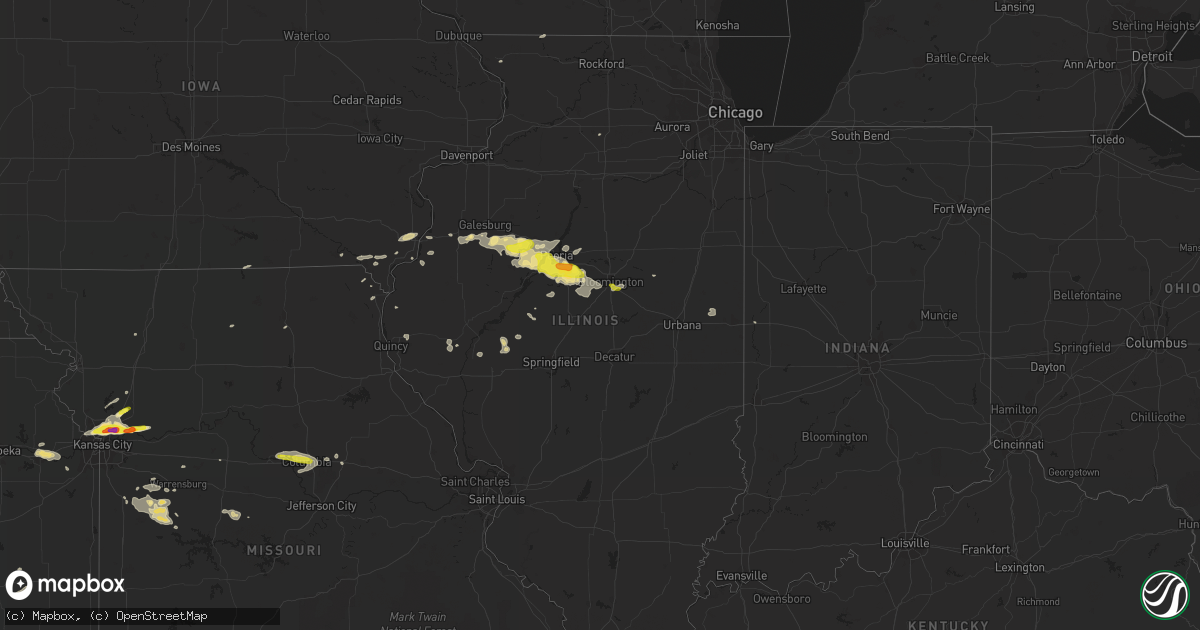 Hail map in Illinois on November 2, 2016
