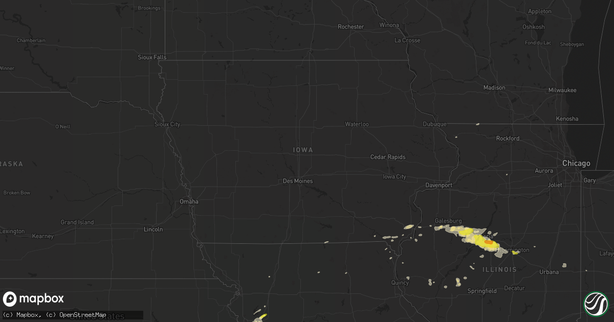 Hail map in Iowa on November 2, 2016