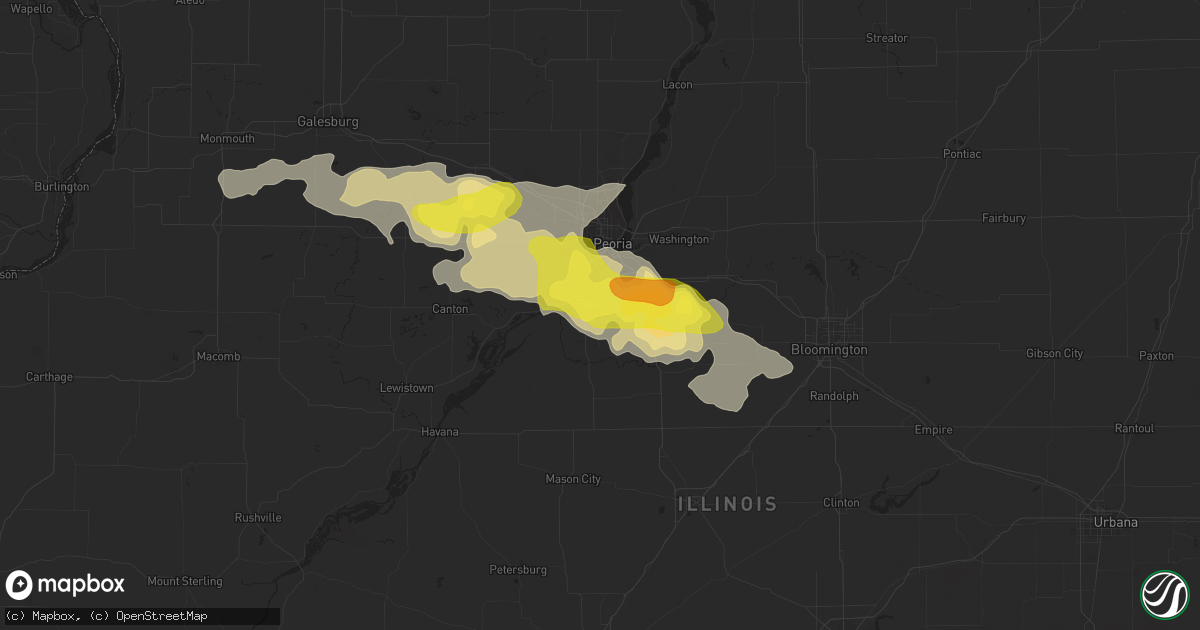 Hail map in Pekin, IL on November 2, 2016