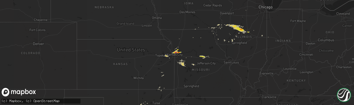 Hail map on November 2, 2016