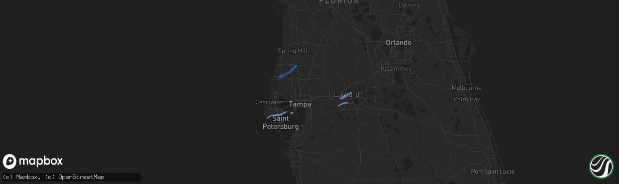 Hail map in Seminole, FL on November 2, 2018