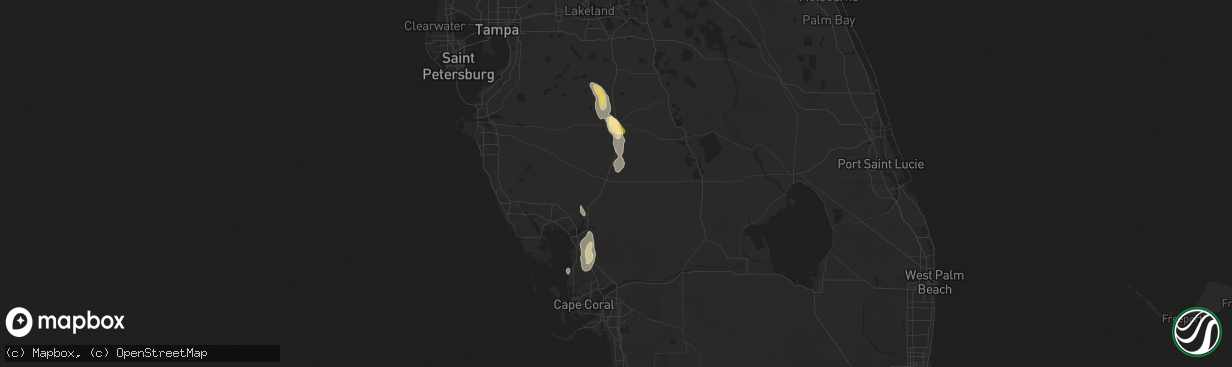 Hail map in Arcadia, FL on November 2, 2022