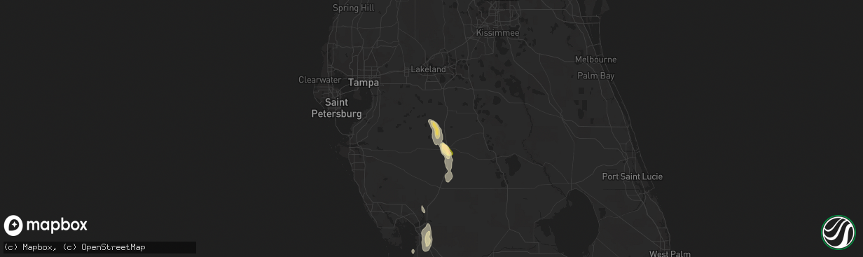 Hail map in Bowling Green, FL on November 2, 2022
