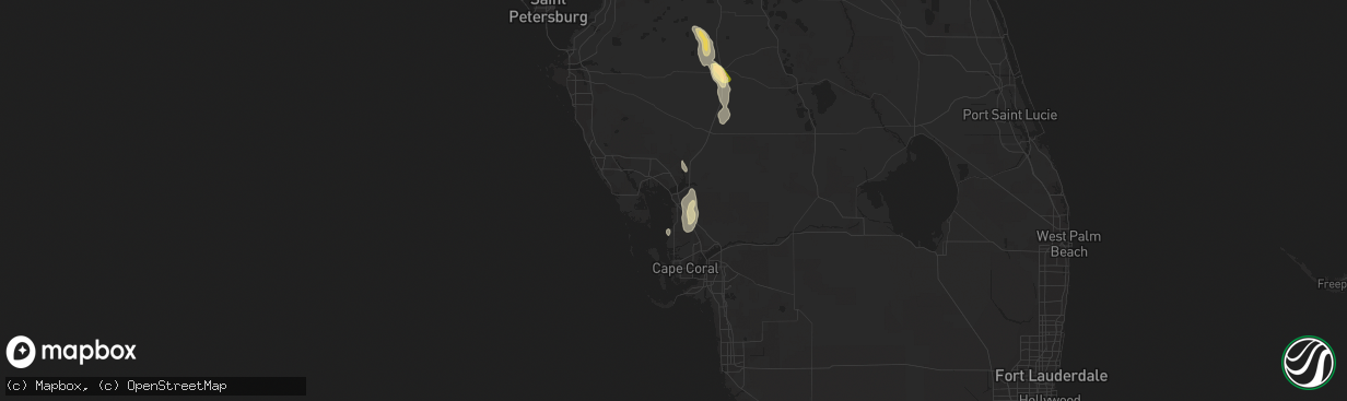 Hail map in Punta Gorda, FL on November 2, 2022
