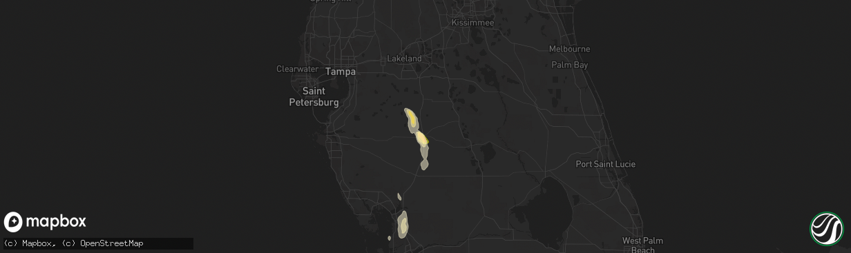 Hail map in Wauchula, FL on November 2, 2022