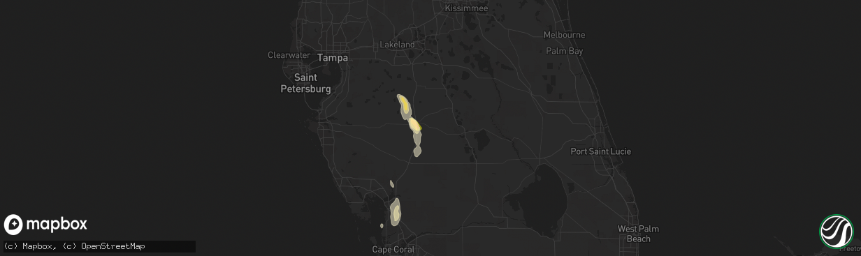 Hail map in Zolfo Springs, FL on November 2, 2022