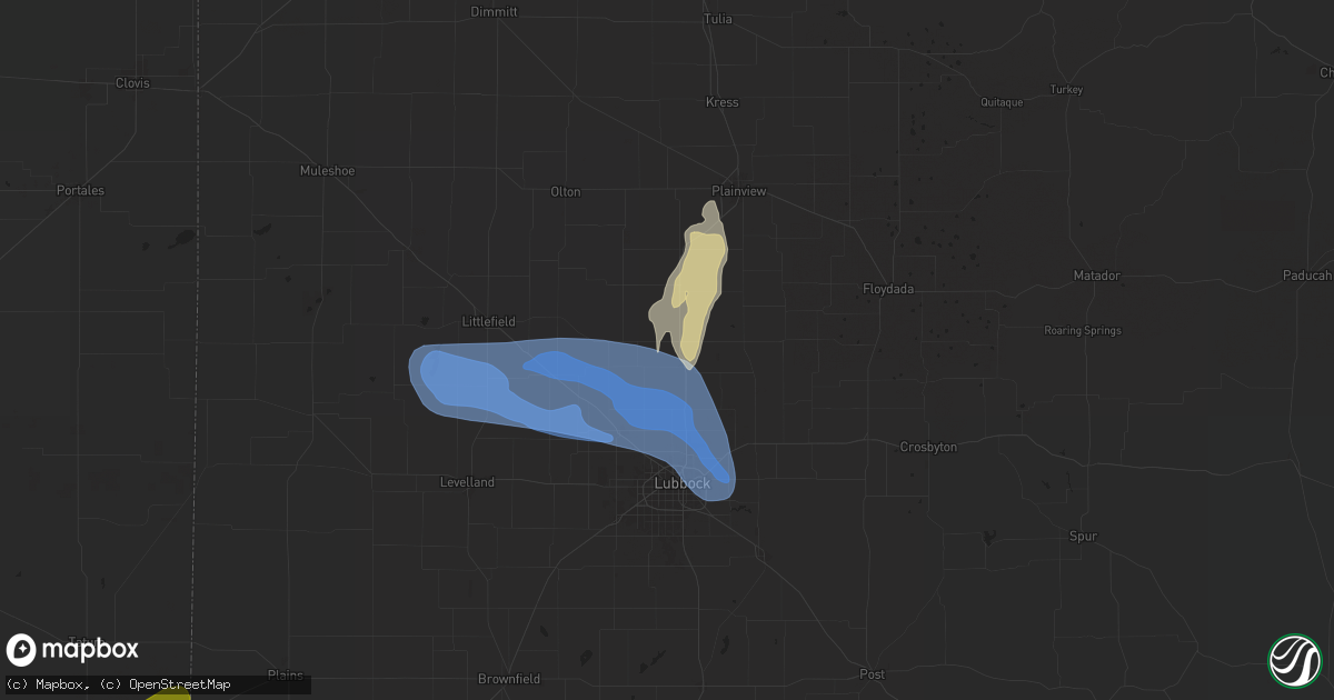 Hail map in Abernathy, TX on November 2, 2024
