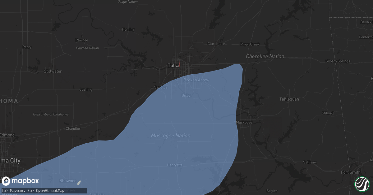 Hail map in Bixby, OK on November 2, 2024