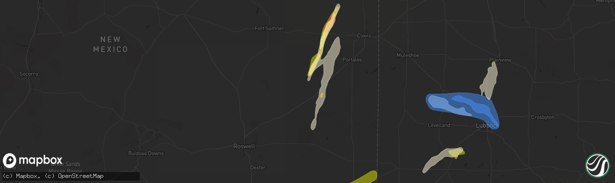 Hail map in Elida, NM on November 2, 2024