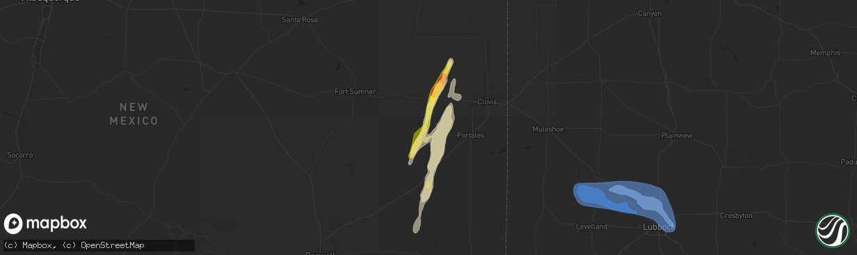 Hail map in Floyd, NM on November 2, 2024