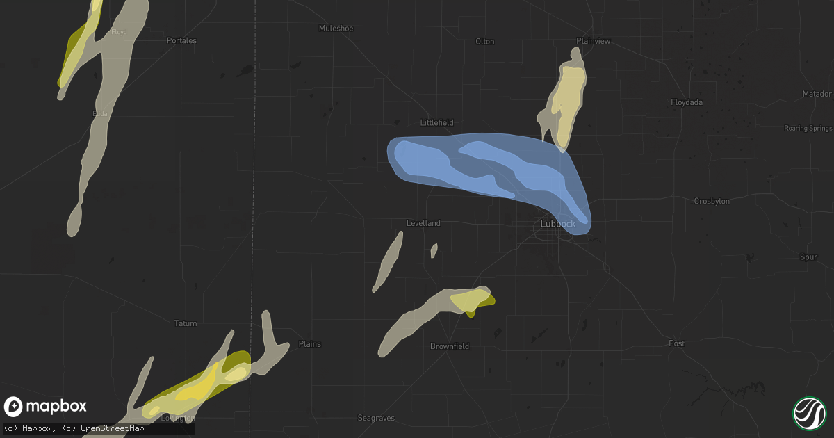Hail map in Levelland, TX on November 2, 2024