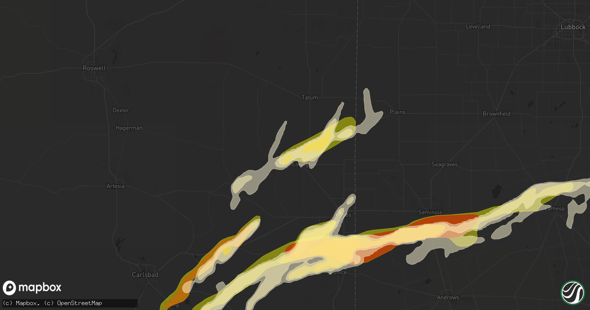 Hail map in Lovington, NM on November 2, 2024
