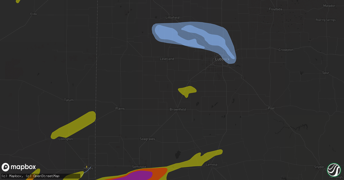Hail map in Meadow, TX on November 2, 2024