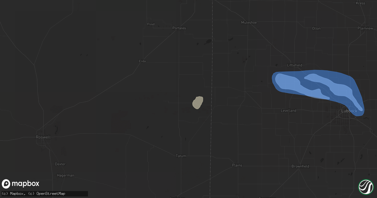Hail map in Milnesand, NM on November 2, 2024
